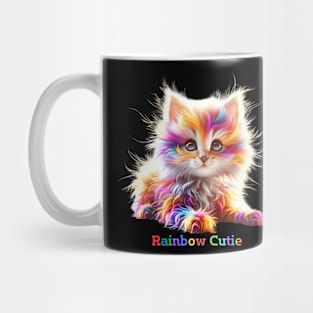 rainbow cutie kitten Mug